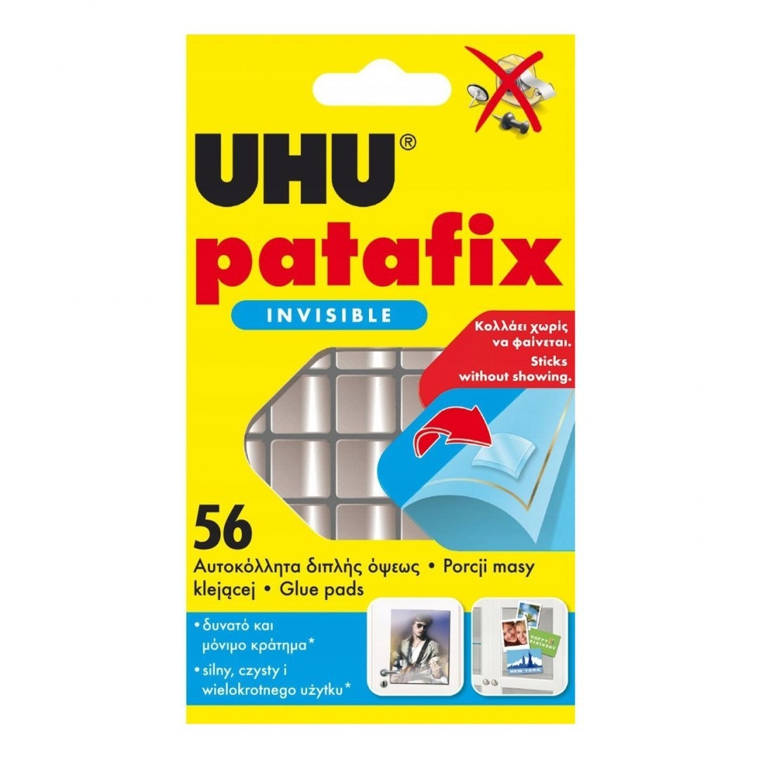 Masa mocująca samoprzylepna bezbarwna 56 UHU PATAFIX INVISIBLE U37155