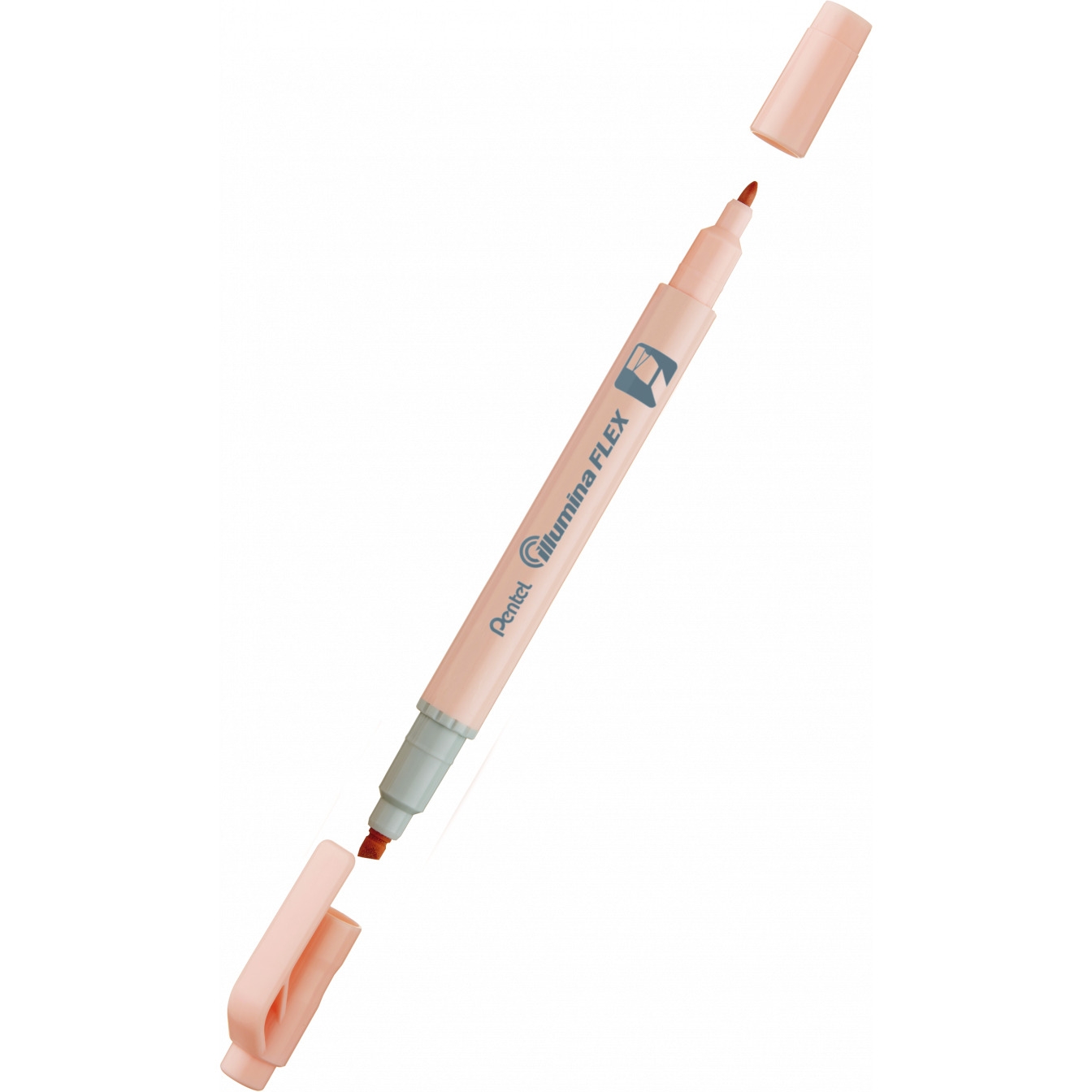 Zakreślacz dwustronny pomarańczowy pastelowy ILLUMINA FLEX SLW11P-FE PENTEL