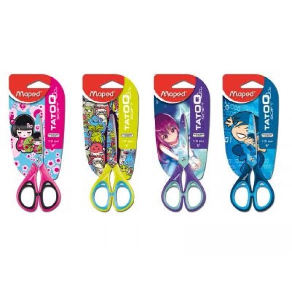 Nożyczki szkolne 13cm.TATOO 580020 blister MAPED