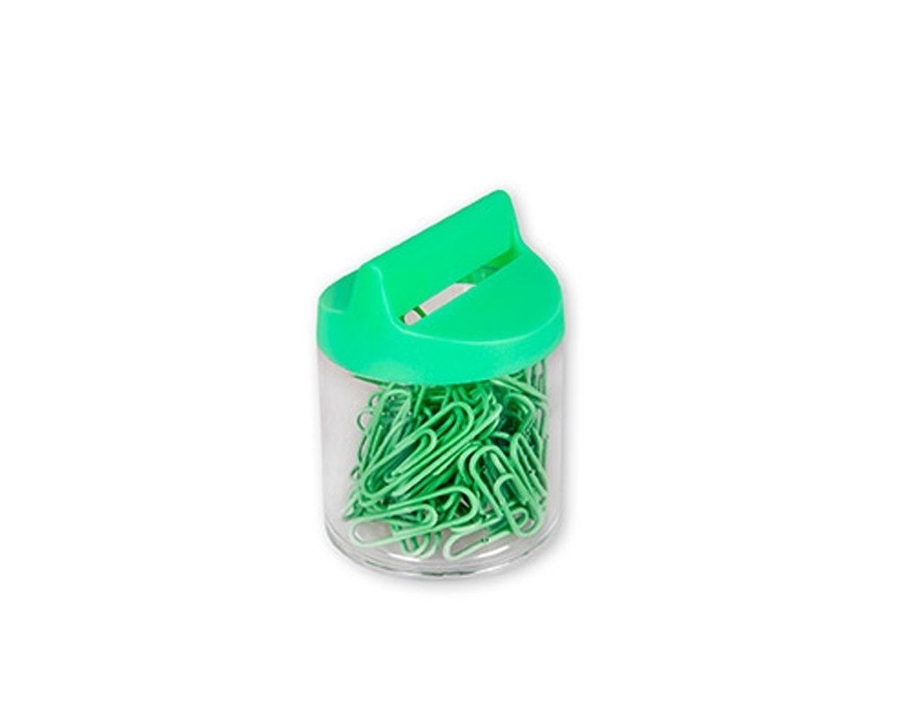 Spinacz powlekany neonowy zielony 28mm (100)op.mag 6028M100-155