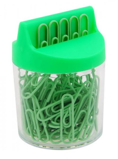 Spinacz powlekany pastelowy seledynowy 28mm(100)op.mag. 6028M100-151