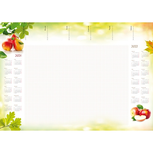 Terminarz -Planer A2 z listwą 2022 gruszki T-1-A2-3 Michalczyk i Prokop