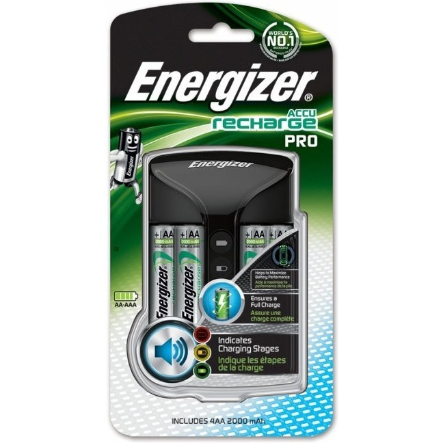 Ładowarka do akumulatorków Ni-MH ENERGIZER PRO + 4szt AA/HR6 2000mAh