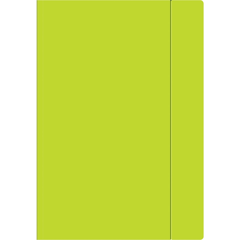 Teczka z gumką A4+ FLUO limonkowa INTERDRUK