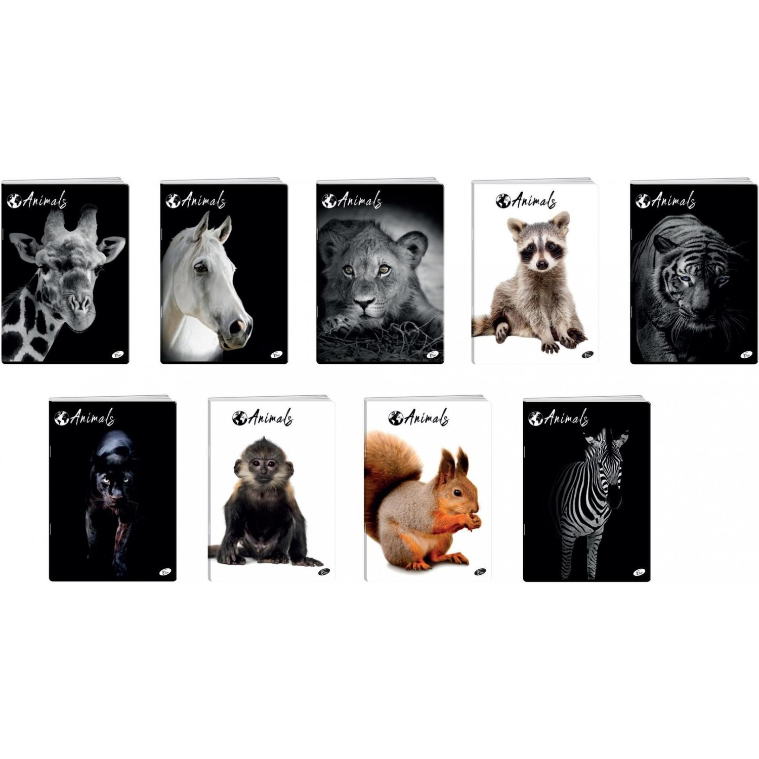 Zeszyt A4 60k w kratkę okładka miękka ANIMALS EL-M12-060-KA4