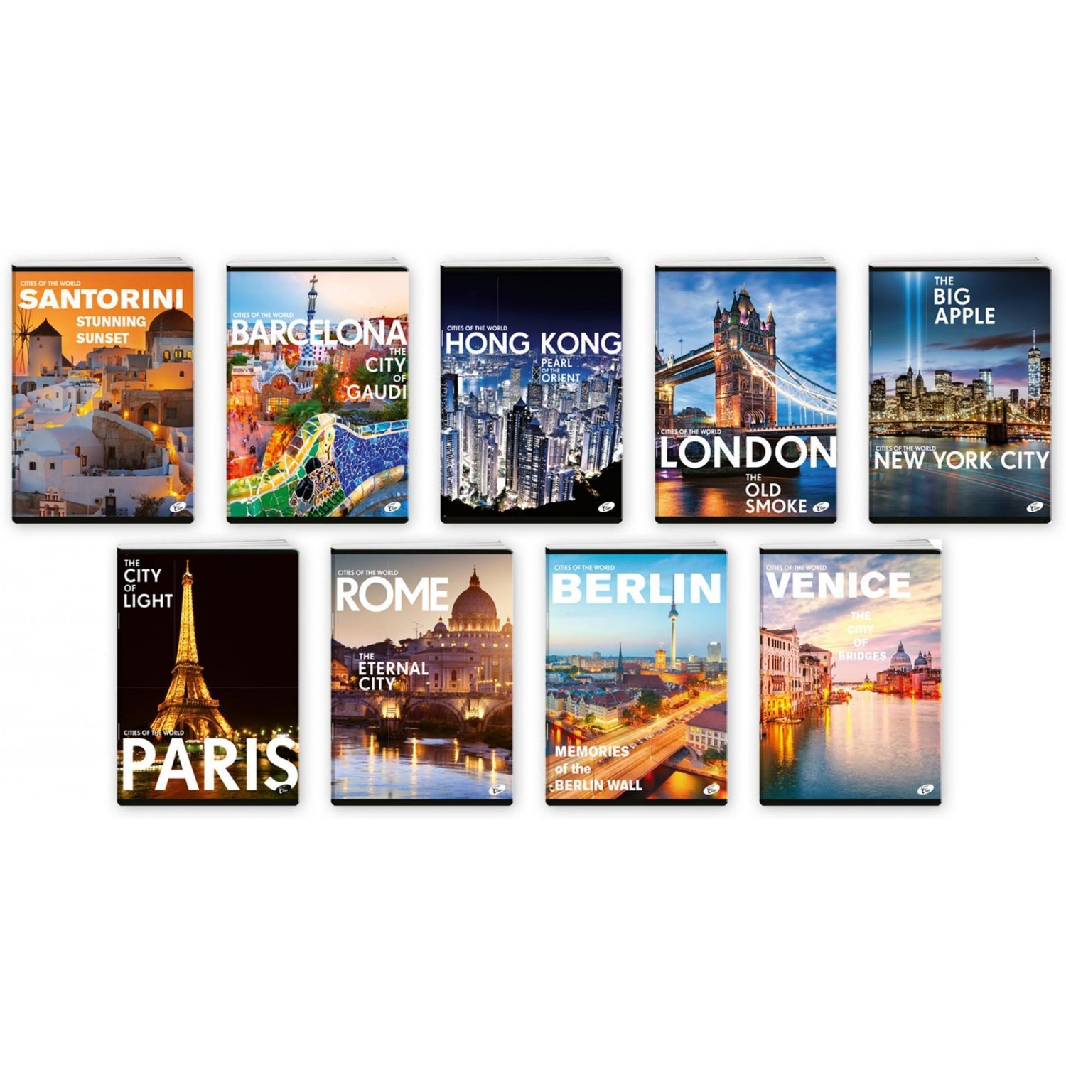 Zeszyt A5 80k w linie okładka miękka CITIES BY DAY EL-M2-080-LA5